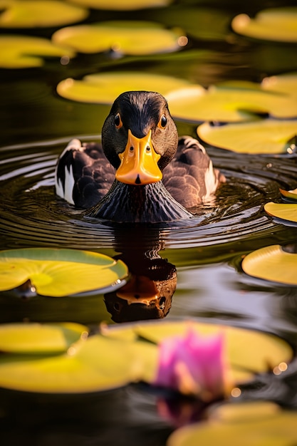 Gratis foto eend leeft in de natuur