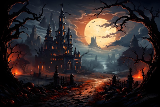 Gratis foto eenvoudige cartoon halloween-banner