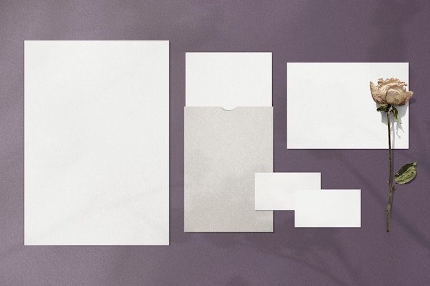 Eenvoudige huisstijl branding briefpapier set