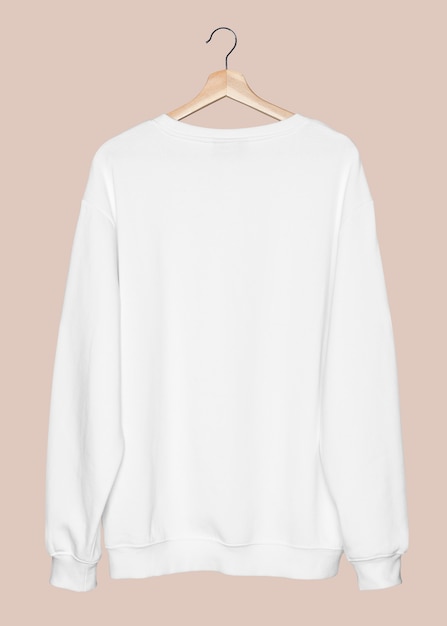 Eenvoudige witte trui unisex streetwear kleding