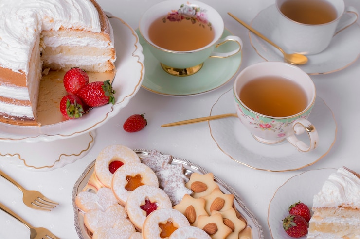Gratis Foto elegant theekransje assortiment
