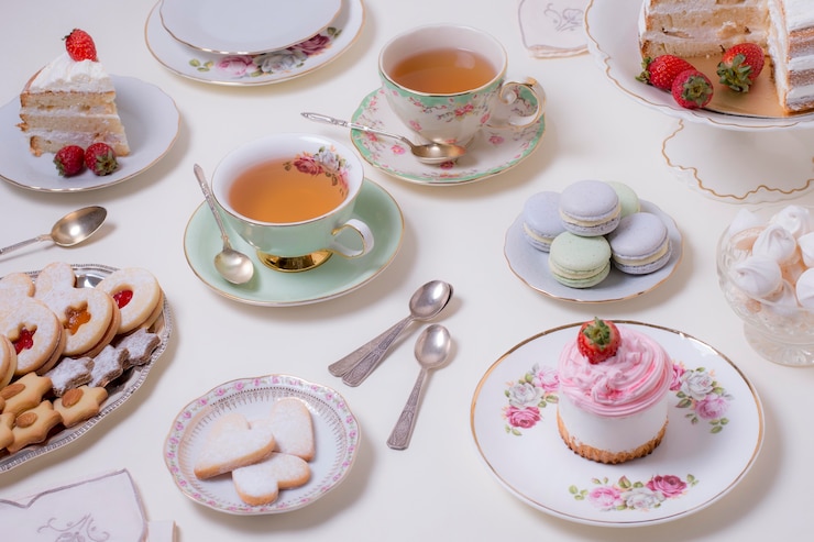 Gratis Foto elegant theekransje assortiment