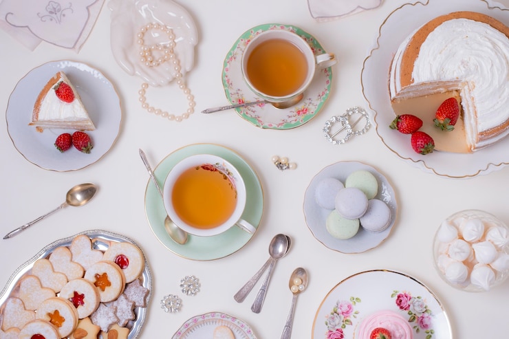 Gratis Foto elegant theekransje assortiment