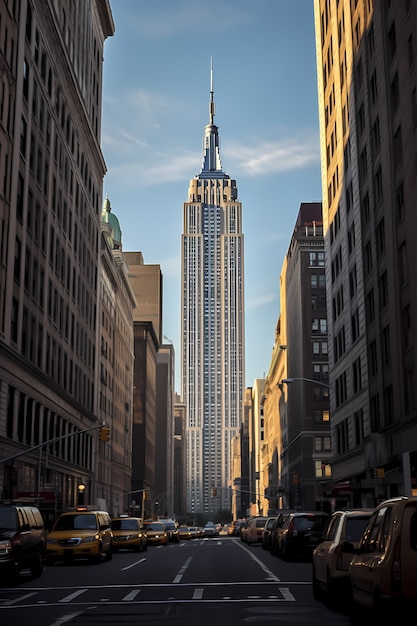 Empire State Building bij zonsondergang