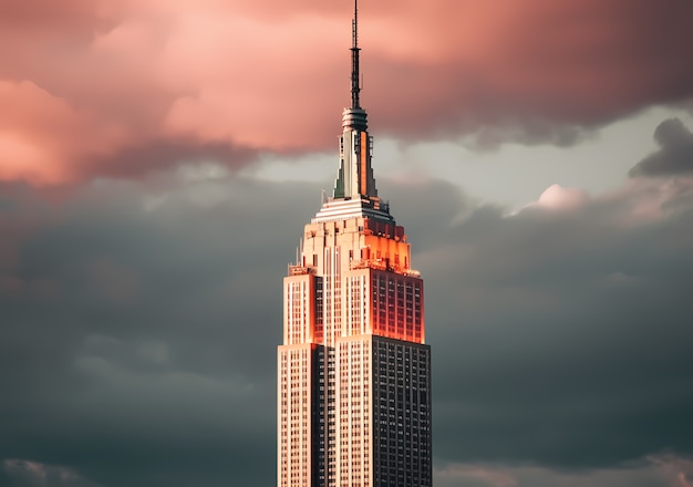 Empire State Building bij zonsondergang