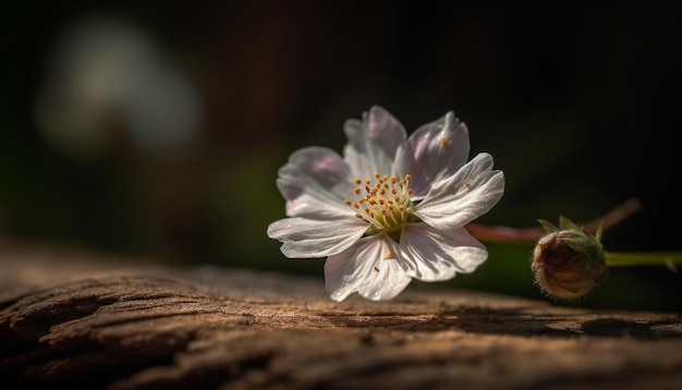 Enige bloem in weideschoonheid in aard generatieve AI