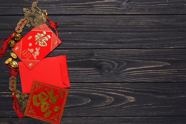 Gratis foto envelop en chinese decoraties