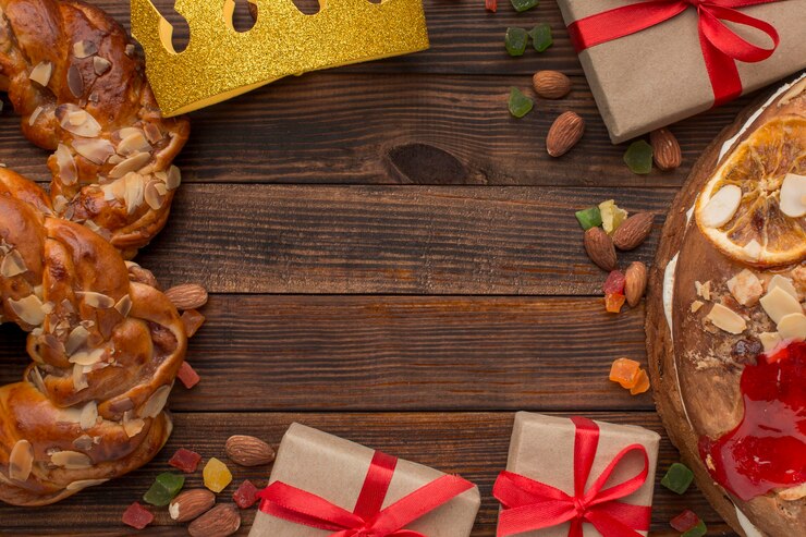 Gratis Foto epiphany cake roscon de reyes kopie ruimte