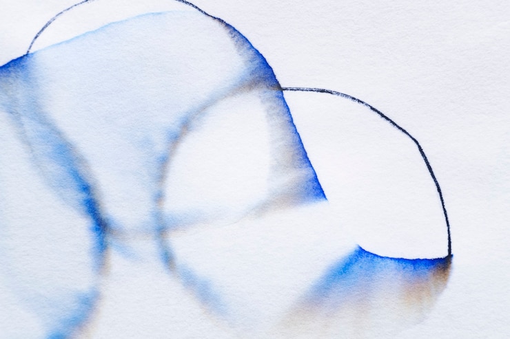 Gratis Foto esthetische abstracte chromatografie achtergrond in blauwe toon