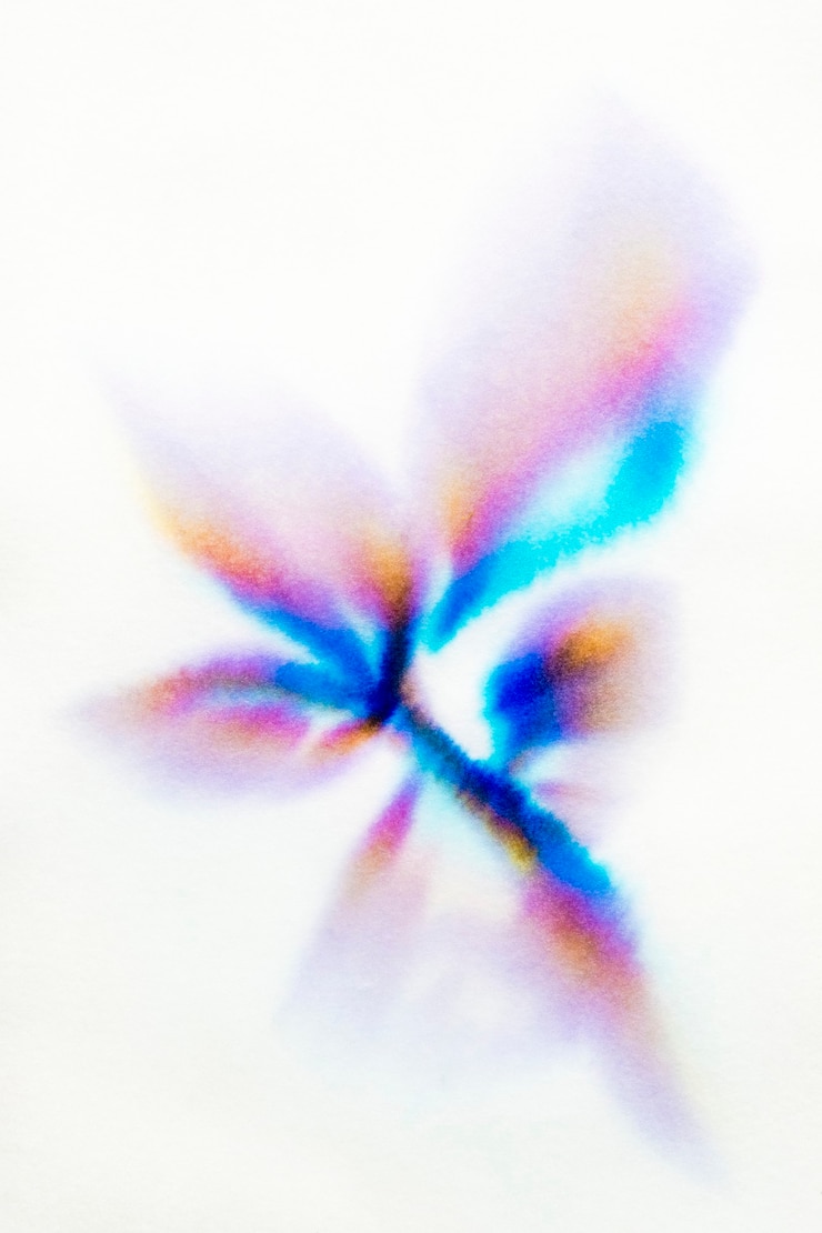 Gratis Foto esthetische abstracte chromatografieachtergrond in kleurrijke toon