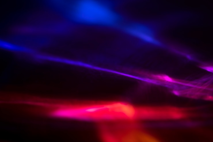 Gratis Foto esthetische achtergrond met abstracte zonsondergang projector lamp