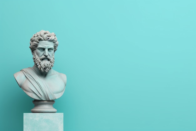 Esthetische achtergrond met Griekse buste