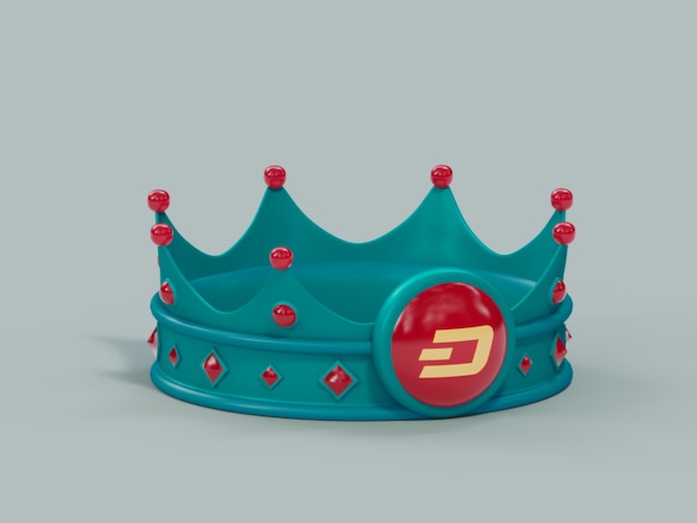 Ethereum crown king winnaar kampioen crypto valuta 3d illustratie render Premium Foto