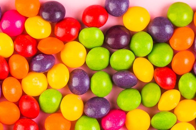 Extreem close-up van kleurrijk suikergoed