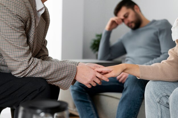 Familie close-up bij relatietherapie