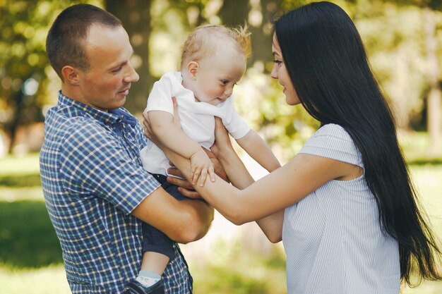 familie in een park