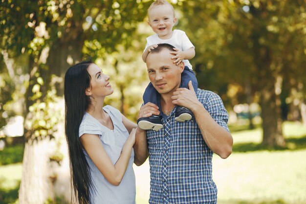 familie in een park