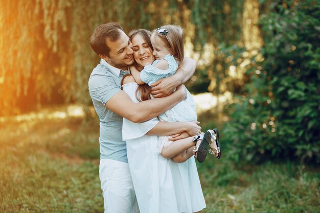 familie op een park