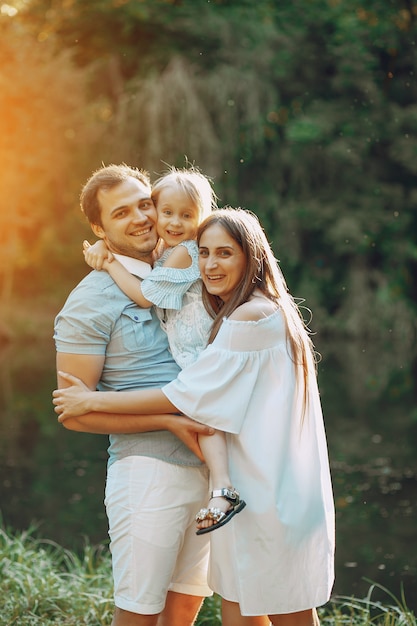 familie op een park