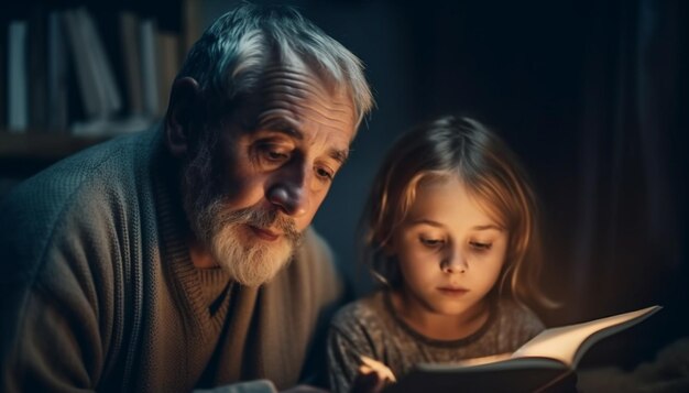 Familiebinding van meerdere generaties door het lezen van prentenboeken gegenereerd door AI