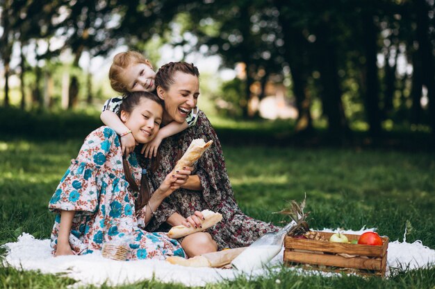 Familiepicknick in het park