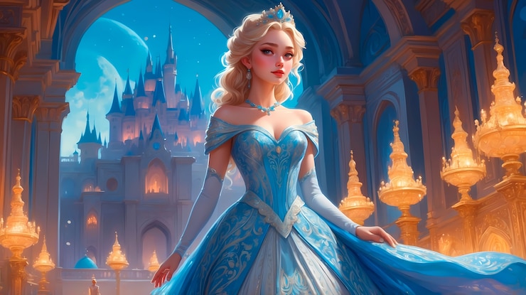 Gratis Foto fantasie prinses digitale illustratie