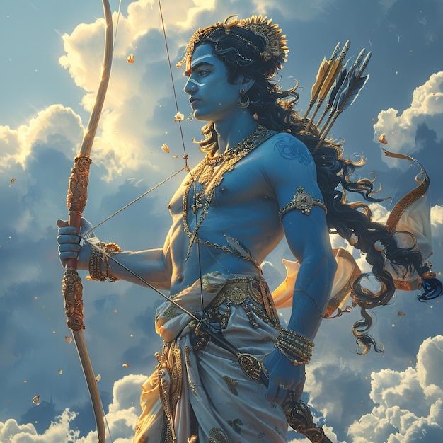 Gratis foto fantasie rama navami viering