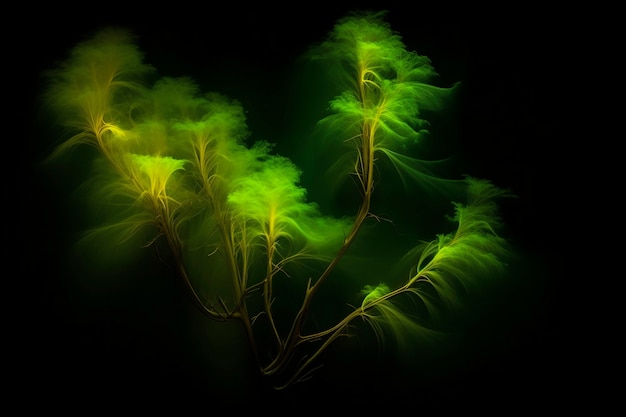 Gratis foto fantasieze mariene landschap met bioluminescerende natuur