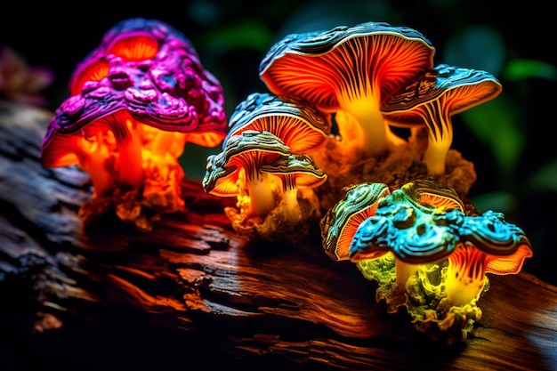 Gratis foto fantasieze mariene landschap met bioluminescerende natuur