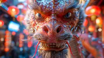 Gratis foto fantastic detailed dragon