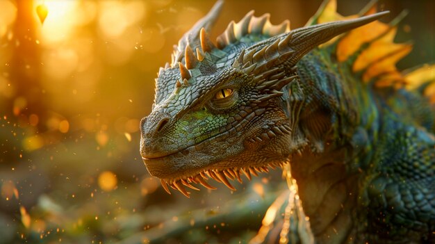 Gratis foto fantastic detailed dragon