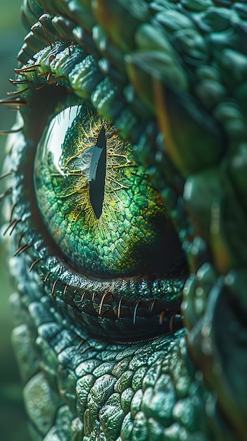 Gratis foto fantastic dragon eye close up