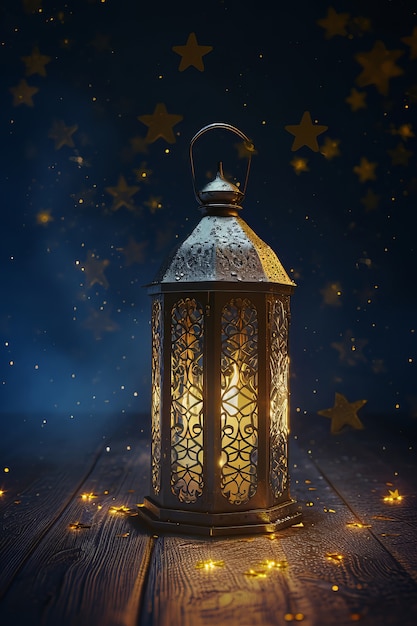 Gratis foto fantasy-lantaarn voor de islamitische ramadan-viering