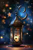 Gratis foto fantasy-lantaarn voor de islamitische ramadan-viering