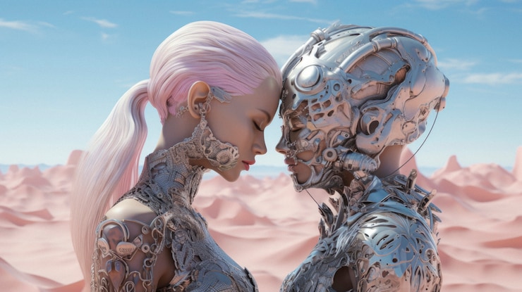 Gratis Foto fantasy personages die liefde ervaren