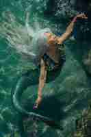 Gratis foto fantasy portrait of elderly mermaid woman