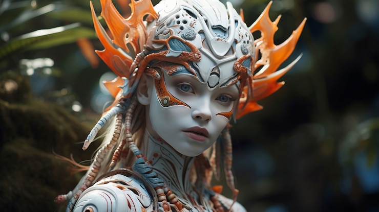 Gratis Foto fantasy scène met mens-achtig surrealistisch personage.