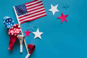 Gratis foto feestelijke accessoires voor independence day