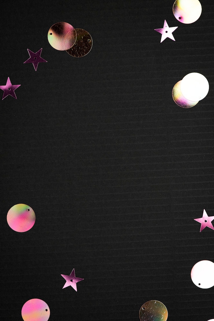 Gratis Foto feestelijke metallic glitter zwart