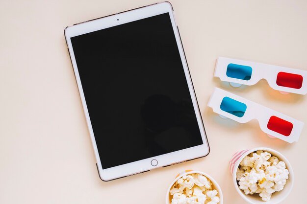 Filmelementen en tablet