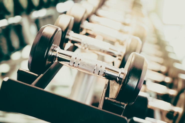 Gratis Foto fitness boven binnenlandse wijnoogst gewichtheffen