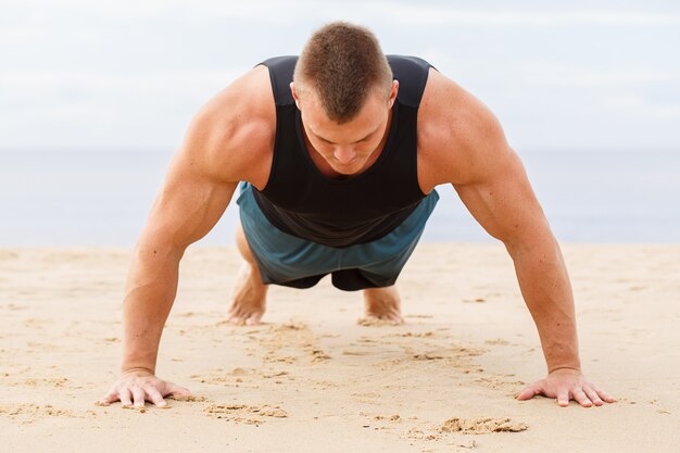 Fitness op het strand