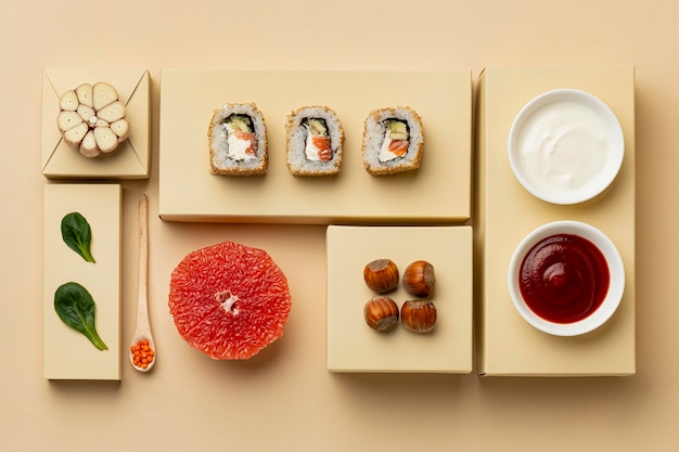 Flexitair dieet met sushi-arrangement