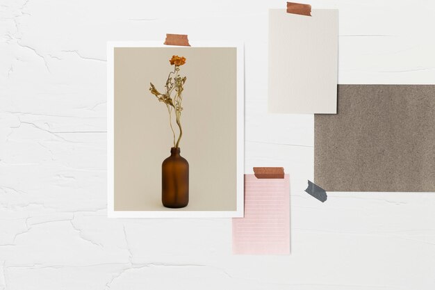 Foto's geplakt op een muur home decor