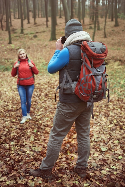 Foto's maken op de prachtige plek