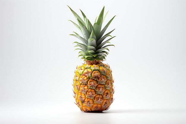 Foto van een ananas op een witte achtergrond