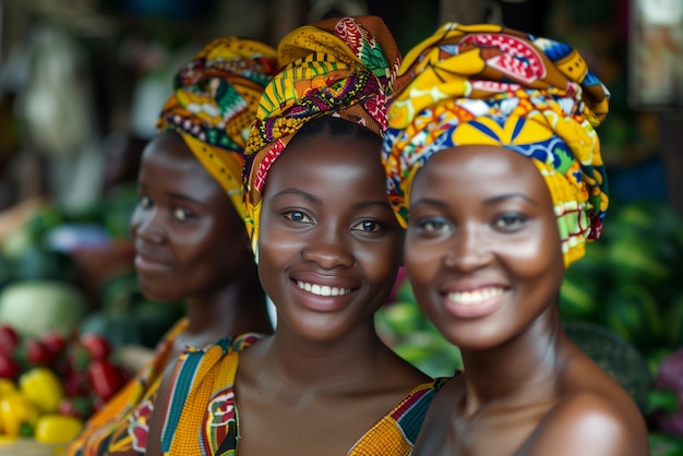 Gratis foto fotorealistisch portret van afrikaanse vrouwen