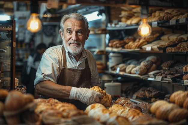 Fotorealistisch portret van een persoon die zijn bedrijf beheert en bezit