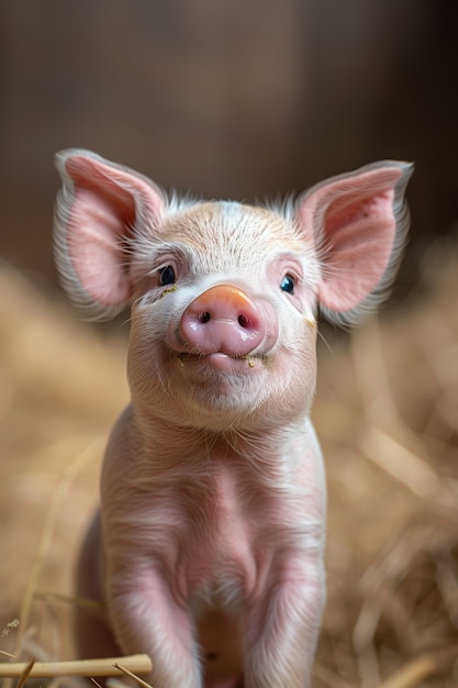 Gratis foto fotorealistisch varken op een boerderij