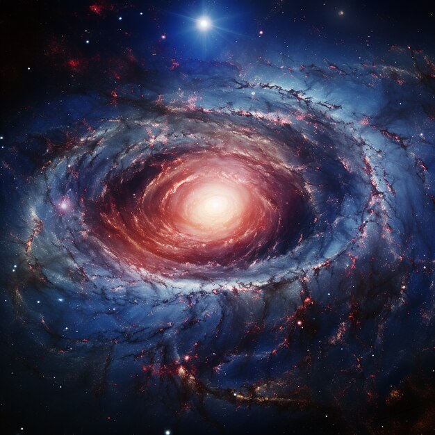 Fotorealistische achtergrond van het sterrenstelsel